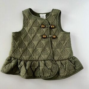 Aspen Toddlers Green Vest Peplum Waist size 24M